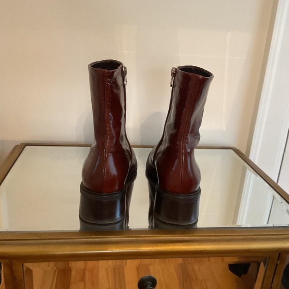 L’Intervalle  brown leather ankle boots - Picture 8 of 11